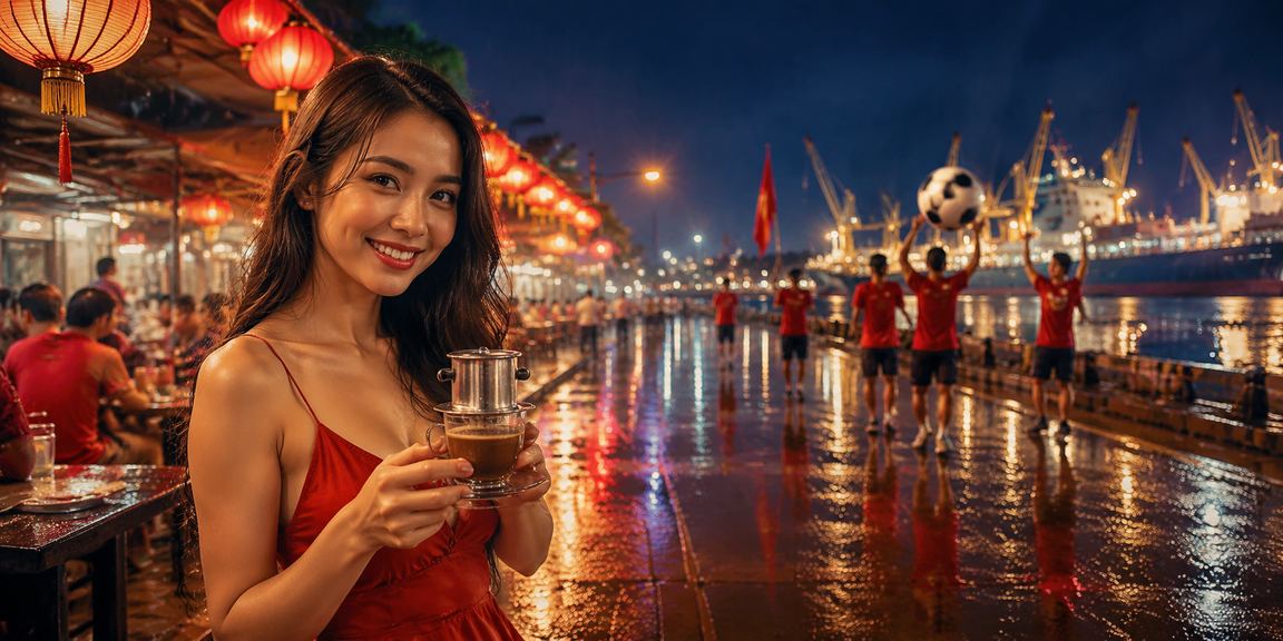 Người dùng Hải Phòng nhâm nhi cà phê và duyệt nền tảng giải trí casino trực tuyến