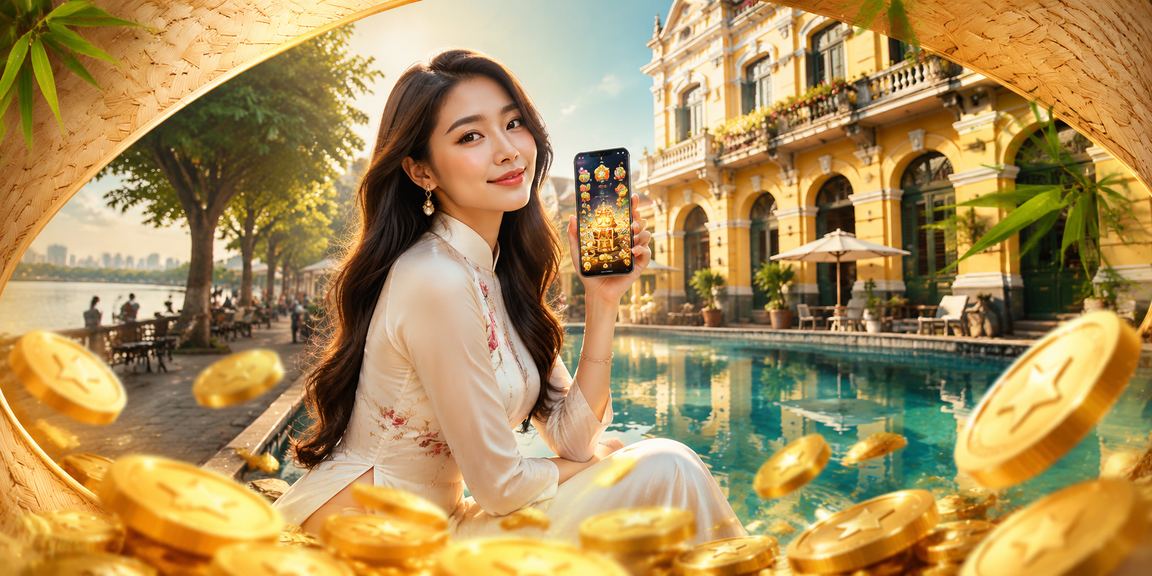 Người dùng tại Hà Nội mở ứng dụng k40s trên điện thoại với nón lá truyền thống ở nền