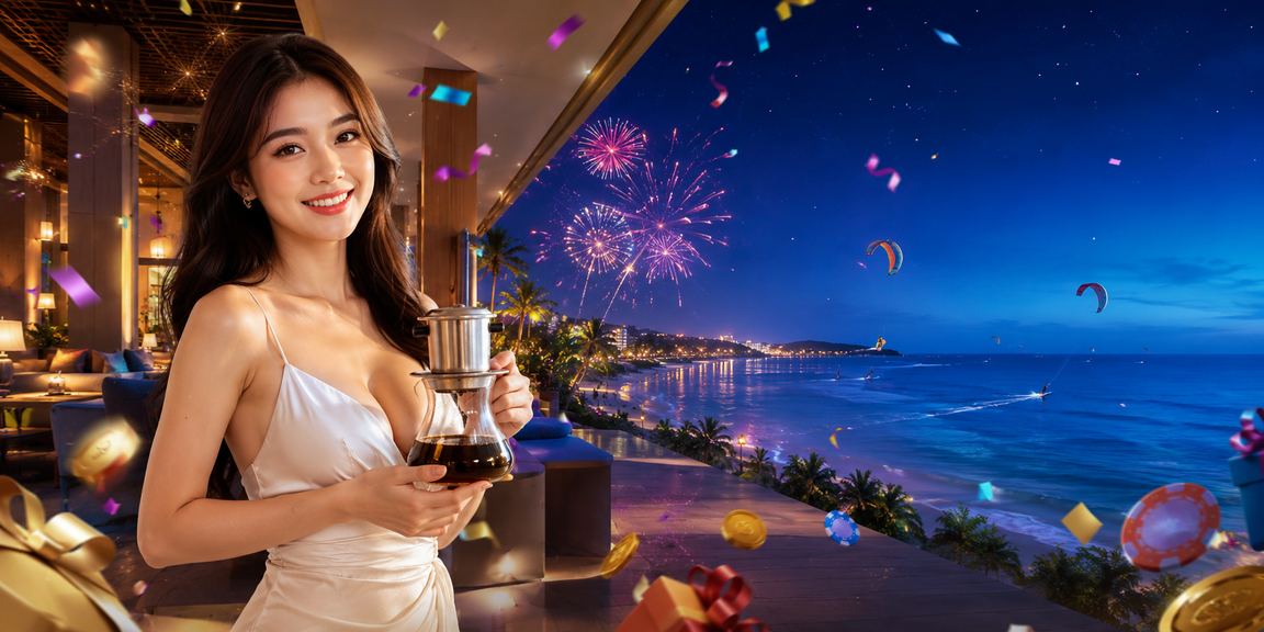 Người dùng theo dõi thể thao và đặt cược tại quán cà phê ven biển Mũi Né